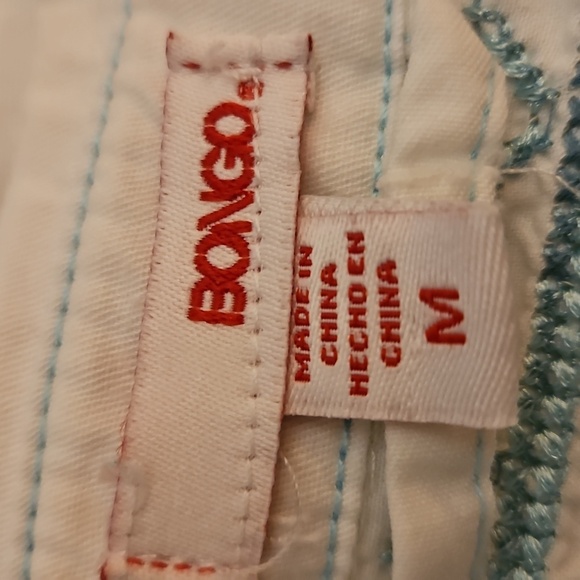 Vtg BONGO Western White Embroidered Long Sleeve Rodeo Snap Top - Picture 6 of 8